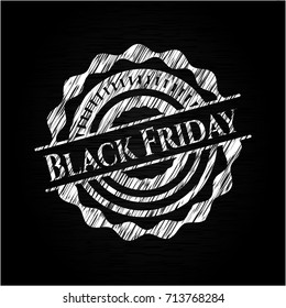 Black Friday written with chalkboard texture