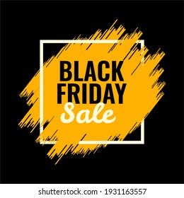 black friday yellow and black abstract sale banner