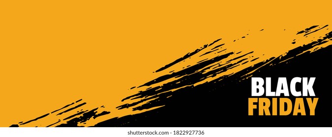 black friday yellow and black banner design