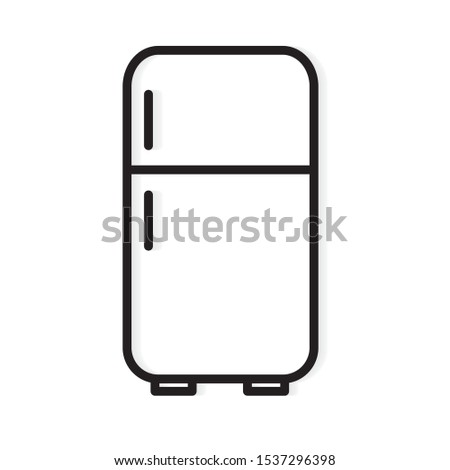black fridge icon- vector illustration