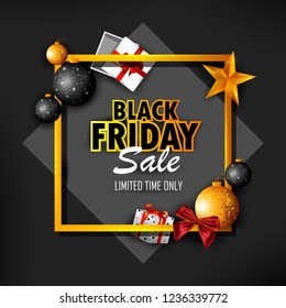 Black Fridya Sale for advertisement promotion background. Vector illustration