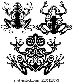 black frog art logo designs inspiration