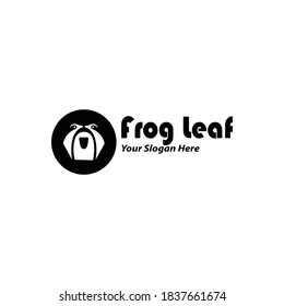 black frog head design logo