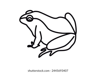 Black frog icon on white background.