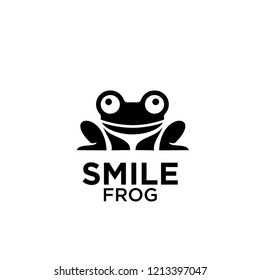 black frog logo icon designs vector