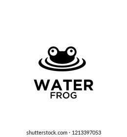 black frog logo icon designs vector