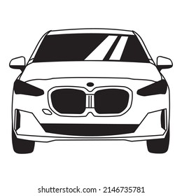 Black front city car icon