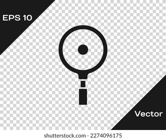 Black Frying pan icon isolated on transparent background. Fry or roast food symbol.  Vector