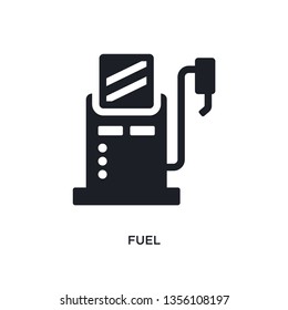 black fuel isolated vector icon. simple element illustration from industry concept vector icons. fuel editable logo symbol design on white background. can be use for web and mobile