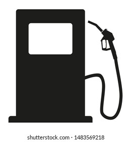 Black fuel pump icon isolated on white background