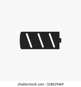 Black Full Battery icons set. Vector Illustration eps10. 
