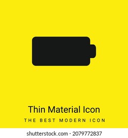 Black Full Battery minimal bright yellow material icon