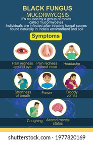 black fungus disease infographics. vector illustration design 