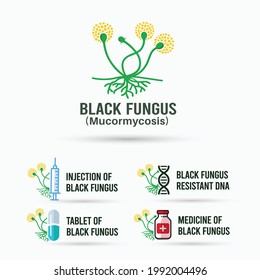Black Fungus vector design bundle