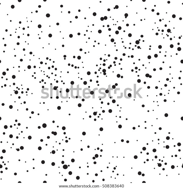 Black Funky Round Confetti Vector Seamless Stock Vector (Royalty Free ...