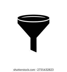 Black funnel icon vector illustration flat design scalable graphic isolated