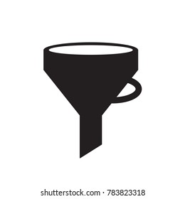 black funnel icon- vector illustration