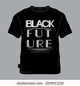 black future t shirt design graphic, vector illustration artistic urban art
