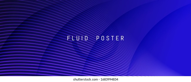 Black Futuristic Background. Flow Line Poster. 3d Wallpaper. Vector Minimal Design. Dynamic Graphic Futuristic Background. Fluid Template. Blue Brochure. Futuristic Background.