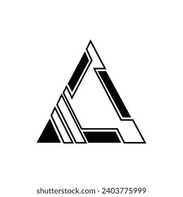 Black Futuristic Object Vector Illustration