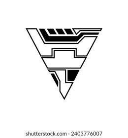 Black Futuristic Object Vector Illustration