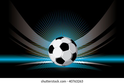 Black futuristic soccer background. Vector.