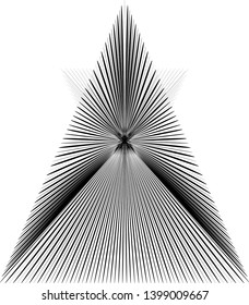 Black futuristic triangle shape isolated on white template design element vector monochrome graphic