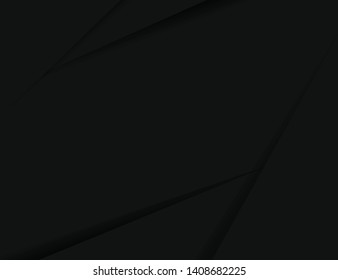 Black futuristic triangle shape paper concept abstract background flat design vector illustration