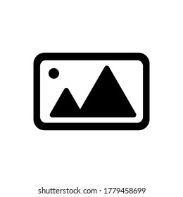 Black gallery icon on white background. Vector EPS10