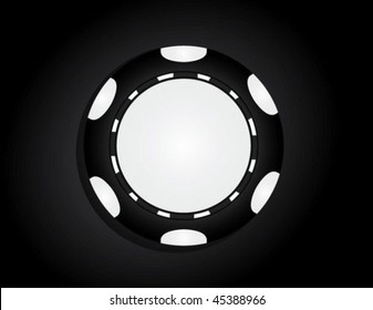 Black gambling Chip
