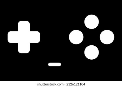 Black game background with gamepad buttons. Modern minimal background, banner or backdrop for games streaming. Vector illustration EPS 10