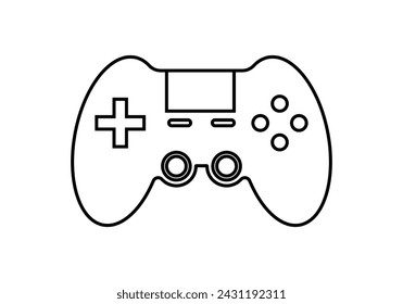 Black game console control icon on white background.