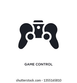 black game control isolated vector icon. simple element illustration from augmented reality concept vector icons. game control editable black logo symbol design on white background. can be use for