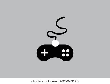 Black Game Controller art design, Business icon design