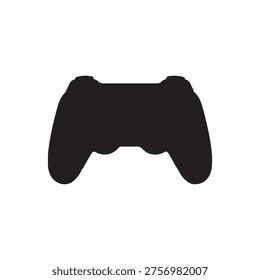 Black game controller silhouette vector illustration
