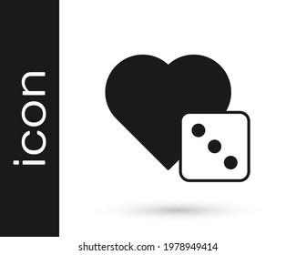 Black Game dice icon isolated on white background. Casino gambling.  Vector