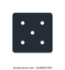 Black Game dice icon isolated on white background. Casino gambling.  Vector