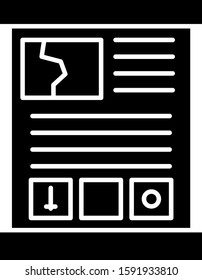 Black Game guide icon isolated on white background. User manual, instruction, guidebook, handbook.  Vector Illustration