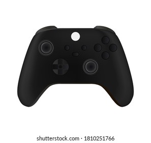 Black gamepad with background. Vector illustration.