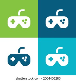 Black Gamepad Flat four color minimal icon set
