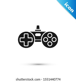 Black Gamepad icon isolated on white background. Game controller.  Vector Illustration