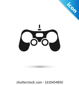 Black Gamepad icon isolated on white background. Game controller.  Vector Illustration