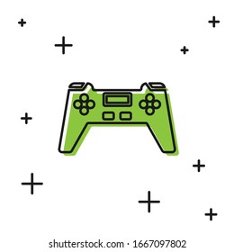Black Gamepad icon isolated on white background. Game controller.  Vector Illustration