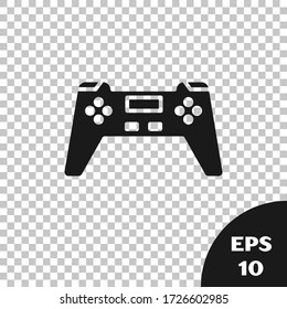 Black Gamepad icon isolated on transparent background. Game controller.  Vector Illustration