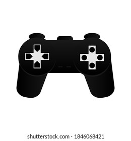 Black gaming console joystick design vector isolated on white background