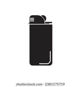 diseño del logotipo de la ilustración de la ilustración del icono del encendedor de gas negro 