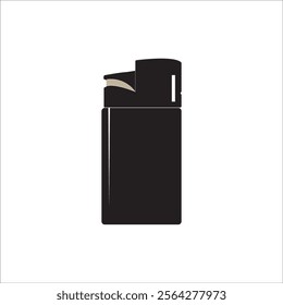 Black gas lighter icon vector element disgn template