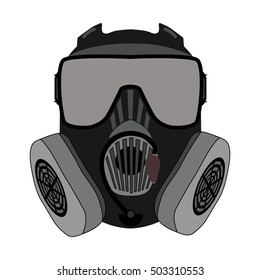 Black Gas Mask Stock Vector (Royalty Free) 503310553 | Shutterstock