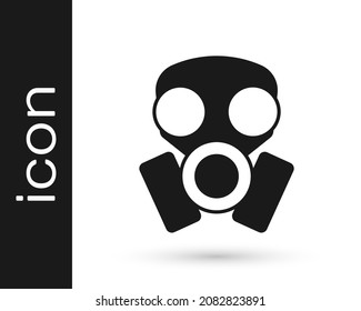 Black Gas mask icon isolated on white background. Respirator sign.  Vector