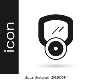 Black Gas mask icon isolated on white background. Respirator sign.  Vector